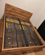 Bed + 2 lattenbodems (Bossflex 600 vlak), Huis en Inrichting, Slaapkamer | Bedden, Ophalen, Gebruikt, Overige kleuren, Tweepersoons