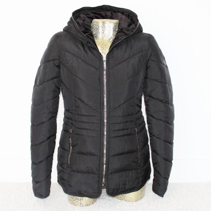 Mooie Gewatteerde New View Jas (S) € 45,-, Kleding | Dames, Jassen | Winter, Zo goed als nieuw, Maat 36 (S), Zwart, Verzenden
