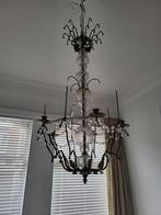 Antieke Franse kristallen kroonluchter D50 cm H150 cm, Ophalen, Zo goed als nieuw, Glas