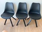 6 zwarte kuipstoelen, Huis en Inrichting, Stoelen, Ophalen, Zo goed als nieuw, Zwart, Vijf, Zes of meer stoelen