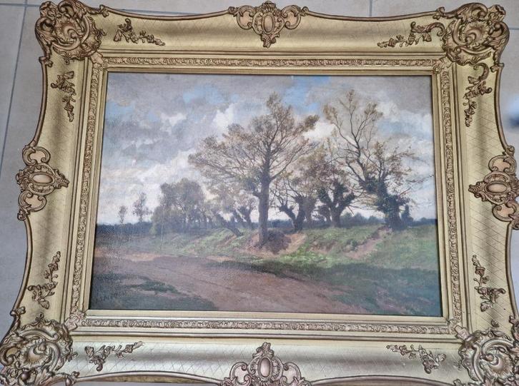 Landschap bomen, Antiek en Kunst, Kunst | Schilderijen | Klassiek, Ophalen