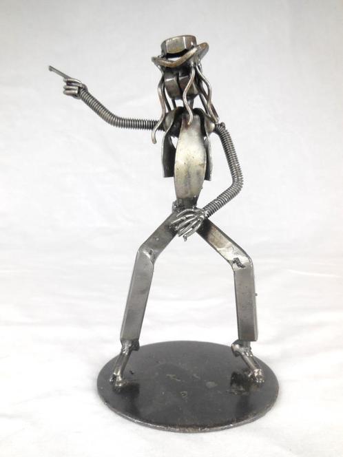Michael Jackson (18 /20 cm) scrap metal, Verzamelen, Muziek, Artiesten en Beroemdheden, Nieuw, Pop, Beeldje of Miniatuur, Ophalen of Verzenden