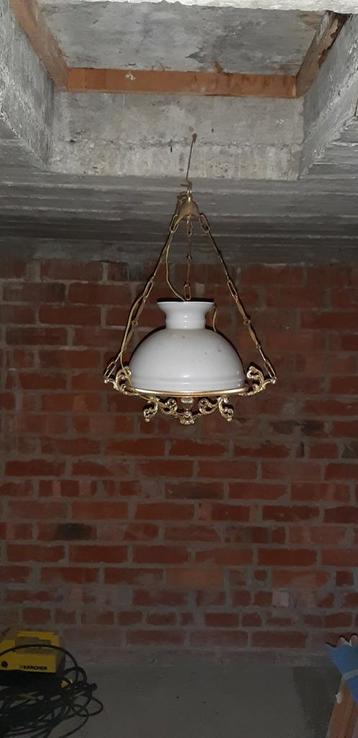 Goudkleurige hanglamp/luster, Antiek en Kunst, Ophalen
