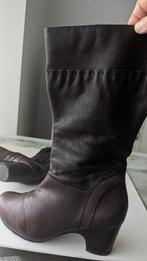 Leren dameslaarzen, merk: Clarks.  Donkerbruin, maat: 37., Bruin, Dansschoenen, Ophalen of Verzenden, Zo goed als nieuw