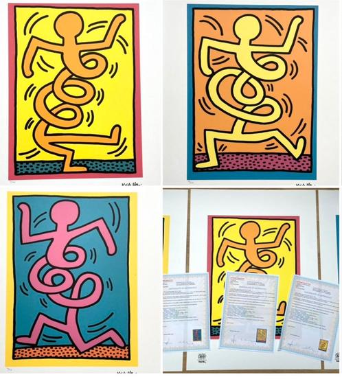 Unieke Set (3) Keith Haring | Montreux Jazz Festival 1983, Antiek en Kunst, Kunst | Litho's en Zeefdrukken, Ophalen of Verzenden