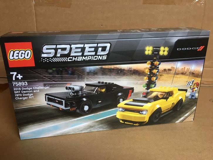75893 2018 Dodge Challenger SRT Demon 1970 Dodge Charger R/T, Kinderen en Baby's, Speelgoed | Duplo en Lego, Nieuw, Lego, Complete set