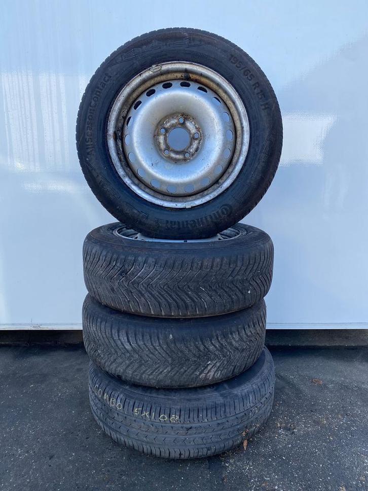 Opel Combo Partner Berlingo velgen 195-65-15 5x108 - Set 20., Auto-onderdelen, Banden en Velgen, Banden en Velgen, All Season