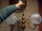 Kroonluchter en wandlamp, Huis en Inrichting, Lampen | Kroonluchters, Ophalen, Zo goed als nieuw, Glas