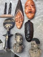 Lot Afrikaanse Kunst, Antiek en Kunst, Kunst | Beelden en Houtsnijwerken, Ophalen of Verzenden