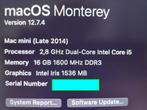 Mac mini late 2014, Computers en Software, 2 tot 3 Ghz, SSD, Ophalen of Verzenden, Mac Mini
