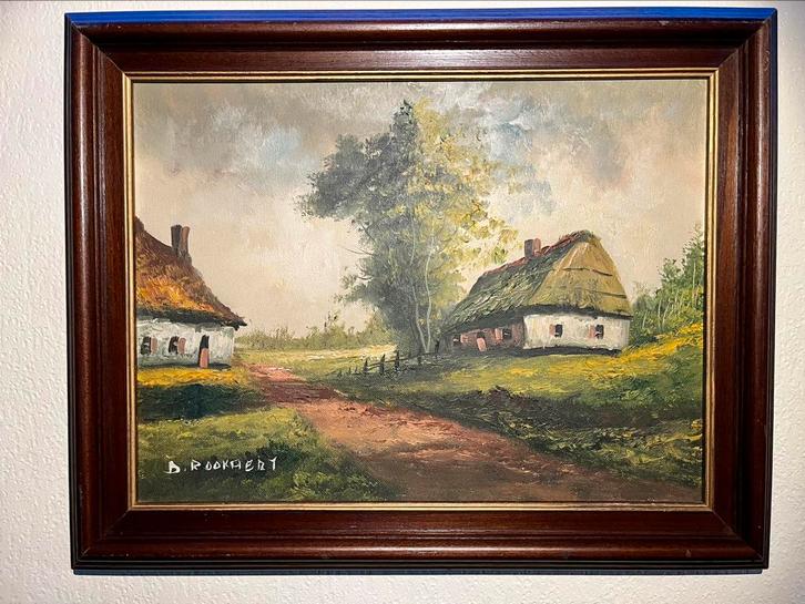 Mooi oud schilderij / olie op doek, Antiek en Kunst, Kunst | Schilderijen | Klassiek, Ophalen