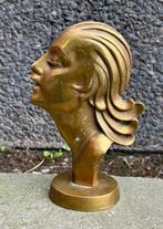 Bas-relief Art Déco femme des années 1920 - 1930, Antiquités & Art, Antiquités | Bronze & Cuivre, Enlèvement ou Envoi, Cuivre
