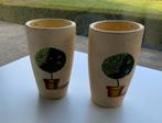 2mooie bloempotten  18cm x 10,5cm, Tuin en Terras, Ophalen, Gebruikt