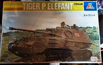 Italeri SD.KFZ.184 Panzerjager tiger (p)Elefant tank nieuw beschikbaar voor biedingen