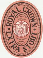 oud bieretiket Royal Crown extra stout br. Caulier, Verzamelen, Verzenden, Zo goed als nieuw, Overige typen, Overige merken