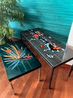 Set vintage mozaïek keramiek Adri salontafels, Huis en Inrichting, Tafels | Salontafels, Ophalen, Overige materialen, Minder dan 50 cm