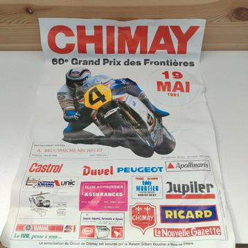 Vintage stickers "circuit de Chimay" beschikbaar voor biedingen