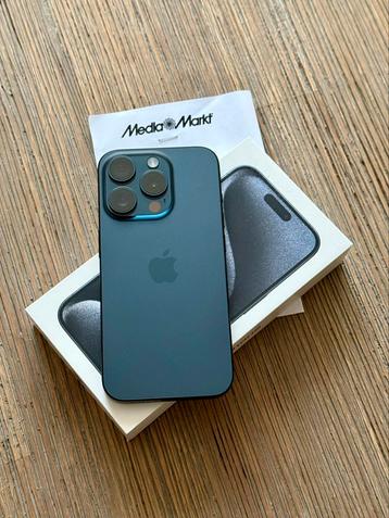 iPhone 15 Pro 128gb Blue/ batterij 100%/ garantie als nieuw! beschikbaar voor biedingen