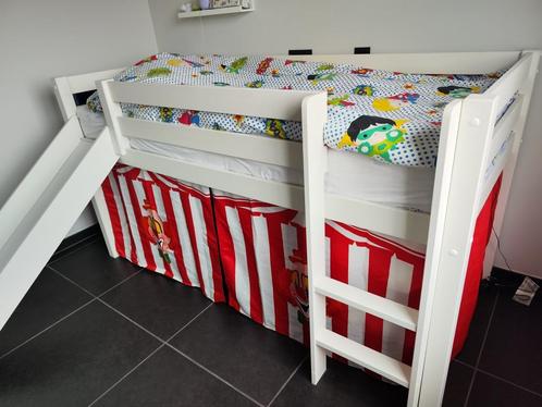 Hoogslaper met schuifaf, Kinderen en Baby's, Kinderkamer | Bedden, Zo goed als nieuw, 180 cm of meer, 100 cm of meer, Hoogslaper of Stapelbed