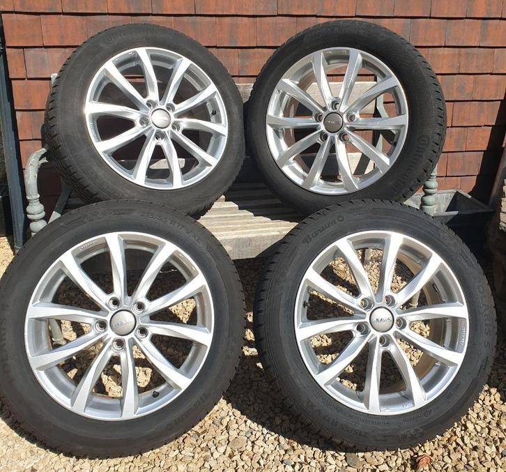Winterbanden met velgen, Auto-onderdelen, Banden en Velgen, Banden en Velgen, Winterbanden, 17 inch, 215 mm, Personenwagen, Gebruikt