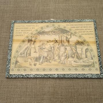 Ingekaderd Litho Bijbelspreuk beschikbaar voor biedingen