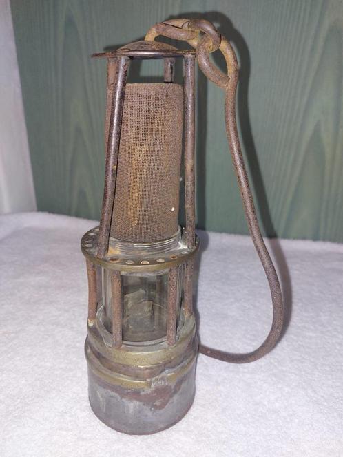 oude mijnwerkerslamp, begin 1900, Antiek en Kunst, Curiosa en Brocante, Ophalen of Verzenden