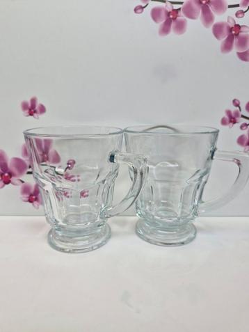🤍 2 Glazen Mug's  beschikbaar voor biedingen