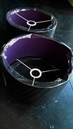 Lampekap paars/zwart 30cm-2stuks-PRIJS PER STUK, Enlèvement ou Envoi, Neuf, Noir