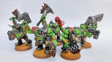 Warhammer 40k - 5 Ork Nobz - Painted beschikbaar voor biedingen