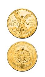 Piece 50 pesos or, Enlèvement ou Envoi, Amérique du Nord, Monnaie en vrac, Or