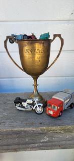 Matchbox Zeldzame oude Beker met auto's en motos, Ophalen of Verzenden