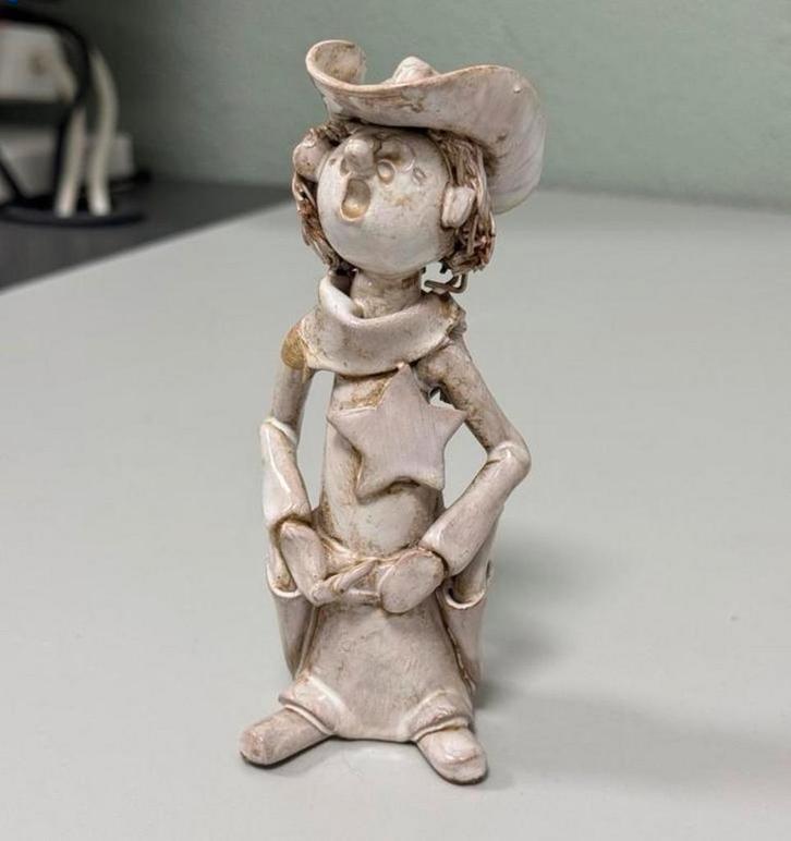 Figurine vintage de pompier italien de Dino Bencini signée, Collections, Statues & Figurines, Comme neuf, Enlèvement ou Envoi