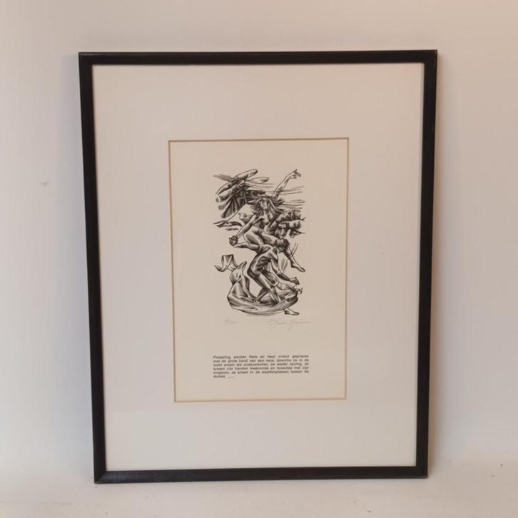 Guido Mariman (1948) - houtgravure, Antiek en Kunst, Kunst | Etsen en Gravures, Ophalen of Verzenden