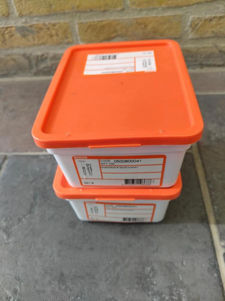 200 Borgh schroeven met schotelknop en passende Torxbitsen, Doe-het-zelf en Bouw, IJzerwaren en Bevestigingsmiddelen, Nieuw, Schroeven