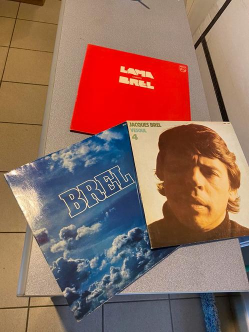 JAQUES BREL LP 33 plaat vinyl 3 stuks, Cd's en Dvd's, Vinyl | Overige Vinyl, Ophalen of Verzenden