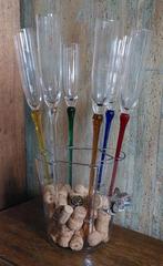 6 champagneglazen met ijsemmer., Glas, Glas of Glazen, Ophalen