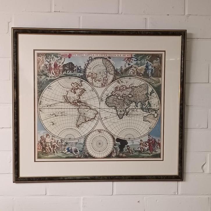 Frederick de Wit (1630-1706) - Nova Orbis Tabula - giclee HQ, Antiek en Kunst, Kunst | Litho's en Zeefdrukken, Ophalen