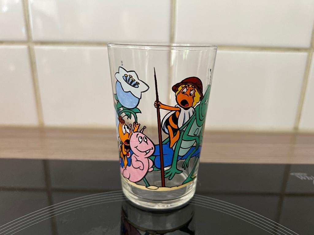 Verre Maya l'abeille - 1981, Enlèvement ou Envoi, Utilisé, Verre à eau