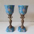 Twee vazen/kelken in keramiek en brons, Antiek en Kunst, Ophalen of Verzenden