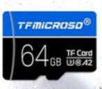 carte micro sd, Audio, Tv en Foto, Foto | Geheugenkaarten, Nieuw, TFmicro SD, MicroSD, 64 GB