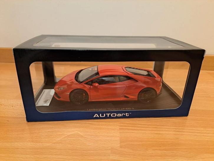 Lamborghini Huracan LP610-4 AUTOART Rood 1/18, Hobby en Vrije tijd, Modelauto's | 1:18, Nieuw, Auto, Autoart, Ophalen of Verzenden