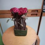 Bloemstukje met zijden roosjes, Mortsel, Huis en Inrichting, Ophalen of Verzenden, Gebruikt