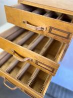 Vintage houten ladeblok / archief voor dia's, Ophalen of Verzenden