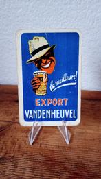 Brouwerijbier oude speelkaart Export Vandenheuvel, Verzamelen, Overige merken, Reclamebord, Plaat of Schild, Gebruikt, Ophalen of Verzenden