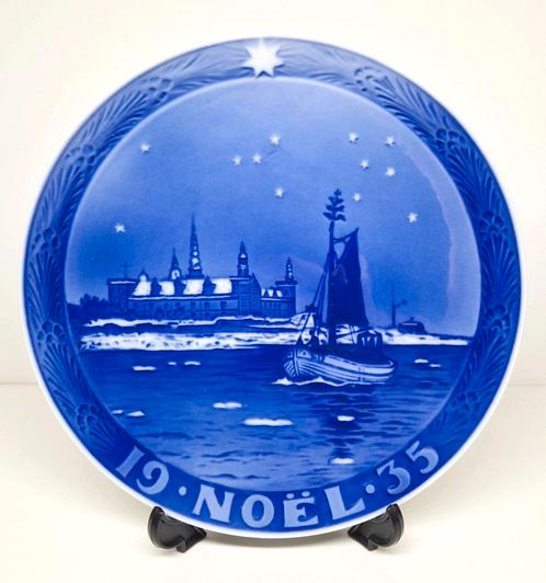 Porseleinen Kerstmis wandbord Royal Copenhagen Denmark 1935., Antiek en Kunst, Antiek | Wandborden en Tegels, Ophalen of Verzenden