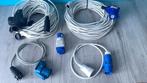 Camping Verlengsnoer 30m en 25m + adapters, Ophalen of Verzenden, Zo goed als nieuw