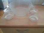 Grand bol à sangria en verre avec 5bols, Maison & Meubles, Enlèvement ou Envoi, Neuf