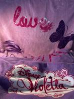 Couverture polaire "Violetta" love music - H150xL135cm, Comme neuf, Couverture, Enlèvement ou Envoi, 100 cm ou plus