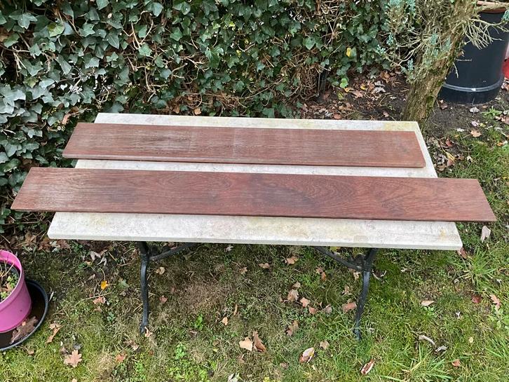Bankirai terrasplanken, Tuin en Terras, Tuinbanken, Zo goed als nieuw, Ophalen