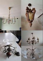 Aanbod luchters verschillende modellen 6 stuks, Huis en Inrichting, Ophalen, Gebruikt, Glas, Vintage